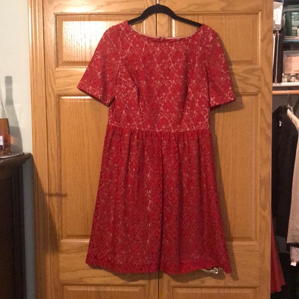 Homecoming red lace dress size 12 Adrianna Papell